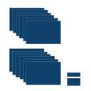 XLNTECH 100% Laser Engraving Double Color Sheet, Navy Blue/White (7" x 11 x .060, 12 Pieces) for Interior Signs, Badges.