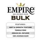 Sensationnel Empire Bulk Braiding – Deep Body Human Hair Braids for Knotless Boho Box or Curly Loosewave Styles - 1 pack (18 inch, 27 HONEYBLONDE)