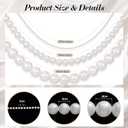 8 Pcs Giant Pearl Garland, Faux Pearl Chain Wedding Arch Decor, White