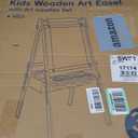 Art Easel for Toddlers Kids, Adjustable Standing Art Easel with Magnetic Chalkboard & Whiteboard, Dry-Erase Board, Paper Roll, Drawing & Painting Easel for Kids Ages 3 4-8 9-12, Red w/Bag