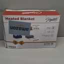 Homemate Electric Heated Blanket Queen Size - 84"x90" Heating Blanket Queen Size Dual Control 1/2/4/6/8 Hours Auto-Off 10 Heat Level Over-Heat Protection Soft Flannel Sherpa ETL Certification (01 - Light Grey (Striped))