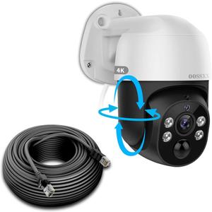 OOSSXX (Extend for POE NVR) PoE 4K PTZ Extend Camera 2-Way Audio 4K/8.0 Megapixel PTZ PoE Outdoor Home Security Camera System Wired Outdoor Video Surveillance IP Cameras