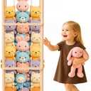Stuffed Animal Storage & Organizer, Wooden Stuffed Animal Holder, Plushies Storage with Wheels, Stuffed Animal Zoo for Toddler Rooms, Playrooms & Bedrooms, 53.54" x 15.74" x 15.74"