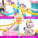 Unicorn Electric Toy Track Set for KidsClimbing Slide Stair Toy for Toddler Motorized with Music, Sliding Car Playset, Birthday Gifts for 3 4 5 6 7 Year Old Boys Girls Children