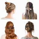 2 x 12 PCS Flat Hair Clips for Women - 3 Styles Flat Claw Clips for Thin Thick Hair, Strong Hold Hair Accessories