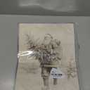 Vintage Christmas Tree Painting Print, Santa Claus Christmas Art Print, Antique Holiday Winter Wall Decor, Winter Xmas Vintage Wall Art, Holiday Decor (11 x 14 in Print Unframed, Santa Tree)