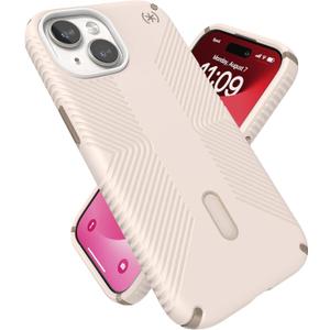 Speck MagSafe Case for iPhone 17e, iPhone 15 - Drop & Camera Protection, ClickLock No-Slip, Wireless Charging Compatible, Fits All 6.1 Inch Models Including iPhone 14, iPhone 13 - Bleach Bone