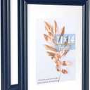 11x14 Navy Blue Picture Frames Set of 2 Poster Frame-Wood Photo Frames,for 8x10 with Mat or 11x14 Without Mat and Gallery Wall Navy Frame Decor