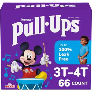 Pull-Ups Boys' Potty Training Pants, Size 3T-4T Training Underwear (32-40 lbs), 66 Count