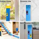 15 Ft Flexible Race Car Track (Daytona Blue) for Kids,Flex Track Starter Set Compatible with Hot Wheels and Diecast 1/64th Cars,Portable Racetrack Roll Up Race Track with 4 Racecars and Suction Cups