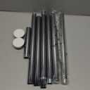 Shower Curtain Rod, 1" Diameter Heavy Duty Tension Shower Rod, Non Slip Adjustable 28-102 inch No Drilling Shower Curtain Rods Spring Tension For Bathroom, Shower Stall, No Rust, Silver