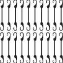 4 Inch Mini Bungee Cords with Hooks,20 PCS Black Bungee Cords Hooks with UV Resistant,5 MM Diameter Elastic Cords for Basic Securing