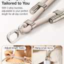 TORRAS Phone Lanyard Crossbody with 2 Phone Tabs, Adjustable Anti Theft Strap for All Cellphone, Premium Metal Buckles, Skin-Friendly, Universal Cellphone Neck lanyard for Travel Essentials, Beige
