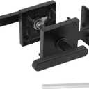 Heavy Duty Gate Latch for Wooden Fence  Right Hand Inswing, Self-Locking & Fasteners | Outdoor Security for Homeowners, Ideal for Pool/Backyard/Garden (Black)