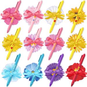 Pasimy 24 Set Flower Sticky Notes and Pens Set Spring Themed Flower Gifts Party Favors Mini Floral Daisy Note Pad Bulk Ballpoint Pen for Easter Women Adults Coworkers(Colorful,Spring)