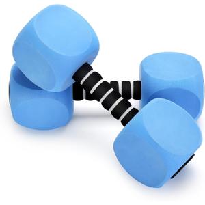 Water Dumbbells, 2Pack Aquatic Exercise Dumbbells, EVA Foam Barbells for Men Women Water Workouts (Blue) Water Dumbbells, 2Pack Aquatic Exercise Dumbbells, EVA Foam Barbells for Men Women Water Workouts (Blue)