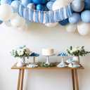 Blue and White Gingham Banner/Garland - First Birthday High Chair Banner,Gingham Garland For Baby Shower,Wall Hanging, Nursery Decor,Party Garland, Decorative Fabric Bunting, (blue)