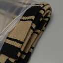 Striped Outdoor Rug 3'x5', Cotton Hand Woven Rug Front Door Mat,Washable Reversible Layered Door Mats, Foldable Front Porch Rug for Entryway/Home Entrance/Farmhouse(Black and Tan)