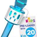 Move2Play, Kids Karaoke Microphone | Includes Pre-Loaded Songs & Bluetooth | Kids Birthday & Easter Gift | Toy for All Ages 2, 3, 4, 5, 6+ Year Old Girls, Boys & Toddlers