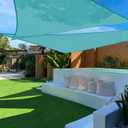 TANG 16'x16'x23' Sun Shade Sail Rignt Triangle Shade Canopy Outdoor Patio Covers UV Block Cloth for Pergola Backyard Porch Deck Garden Carport, Turquoise Green