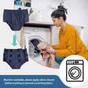 3 Pack Cotton Post Surgery Underwear for Women, Disabled Adaptive, Tear Away Briefs, Reusable Incontinence Underpants