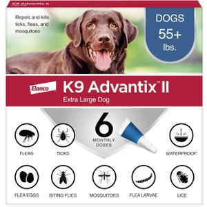 K9 Advantix II XL Dog Vet-Recommended Flea, Tick & Mosquito Treatment & Prevention | Dogs Over 55 lbs. | 6-Mo Supply