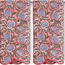 Ridhi Block Print Dark Salmon Cotton Spa/Beach Towel 27"x54" Set of 2 Handmade Bath Towel, Quick Dry Turkish Style Bath, Soft Absorbent Luxury Towel for Home, Gym & Spa, Boho Bathroom Dcor