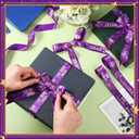 Moukeren 3 Roll Class of 2026 Graduation Ribbon Graduation Party Favors Decor 1 Inch Congratulations DIY Congrats Grad Ribbon Art Fabric Ribbons for Gift Wrapping Craft Headband(Purple Gold)