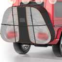 Bike Cover for Transport 1 Bikes - Heavy Duty & Waterproo 900D Outdoor Bike Covers for 1 Bikes on Car Hitch Travel Storage, w/ Two Elastic straps and License Plate Window, Rain Sun UV Dust Wind Proof
