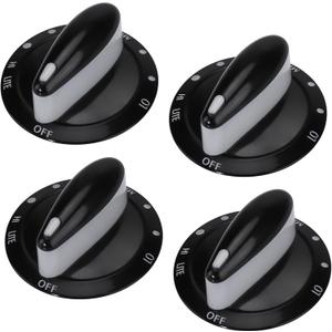 74011287 Gas Range Burner Knob Black Replacement for Maytag gas stove knobs AP4100044 PS2088607 WP74011287VP WP74011287-4 Pack