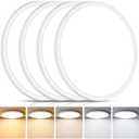 Brightever 2Pack LED Flush Mount Ceiling Light Fixture, 12 Inch 24W, Super Slim 0.67 Inch, 3200LM, Dimmable & 2700K-6500K 5 Color Selectable LED Ceiling Lights for Bedroom