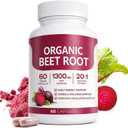 2 x Organic Beet Root Capsules,Purely Natural, Supports Circulatory Wellness, Efficient Oxygen Use, Plant-Based Beet Root Formula, Tablet Form, Daily Use, Non-GMO EXP 03/29/2028