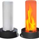 2 Pack Replacement Solar Light Tops with Flickering Flame,Waterproof Outdoor Solar Light Parts for Lantern (Top Size 3.35 inch, Bottom Size 2.87 inch),Hot Air Balloon Lanterns Replacement Kit
