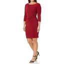 Jessica Howard Womens Mini Knit Lined Casual Long Sleeve Daytime Dress 20 W