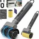 Electric Grill Brush, Cordless Rechargeable Grill Cleaner, 58W BBQ Cleaning Brush with 5200mAh Battery, 150-Min Runtime, 3 Speeds, Angle Adjustable, IPX7 Waterproof, Anti-Shedding for Outdoor Barbecue (Black)