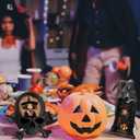 Leinuosen 4 Pcs Halloween Picture Frame Bulks Spooky Wooden Photo Frame Craft Ghost Skeleton Bat Coffin Grim Reaper Tabletop Home Halloween Gothic Decor Gifts