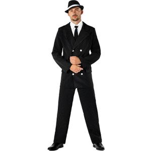 fun shack Gangster Costume Men - 1920s Roaring 20s Adult Gangster Outfit - Vintage Style Costume for Parties (Medium)