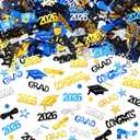 2 x Sumind 3000 Pieces 2026 Graduation Confetti Class of 2026 Graduation Party Decorations Diploma Confetti Decorations for Grad Anniversary Party(gold, Silver, Black, Blue, 2026 Style), one size