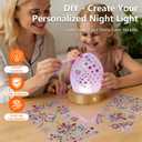 DIY Night Light Painting Kits with Acrylic Crystal Shiny Gem Stickers, Easter Christmas Themed Gifts, 16 Colors Changing Mode and Remote Control, Rechargeable Art Supplies Painting Light kit
