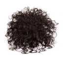 Breathable Elastic Curly Wave Human Hair Topper Clip in Silktop Topper Replacement Hair Pieces for Women with Thinning Hair Add Volume Dark Brown