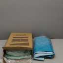 Renaiss Ombre Blackout Curtains Gradient Teal Thermal Insulated Room Darkening Window Drapes Aqua Light Blocking Noise Reduce Grommet Window Treatments for Bedroom Living Room 42x63 Inches x 2 Panels