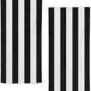 Black and White Striped Towels Highly Absorbent Stripe Bath Towels Set of 2 Lightweight Breathable Stripe Face Towels for Home Spa Decorative Kitchen Towels 28.7x13.7 Inch