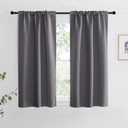 NICETOWN RV Curtains for Camper Windows - (Grey Color) 34x54 Inch, 2 Panels Set, Thermal Insulated Room Darkening Blackout Drapes/Draperies with Rod Pocket & Back Tab for Half Window