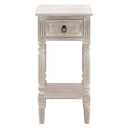 Rustic Country Wood Accent Table - Olivia & May: French Style, Tall End Table for Living Room with Drawer