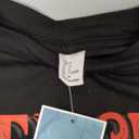 GORGLITTER Women's Graphic Print Cap Sleeve Crop Top Casual Round Neck Short Sleeve T-Shirt (Medium, Black)