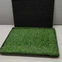 LOOBANI Dog Grass Pad with Tray - Dog Litter Box - Indoor Potty for Apartment and Patio Training - with 2 Packs Grass Pee Pads for Replacement, 16×20 Inch