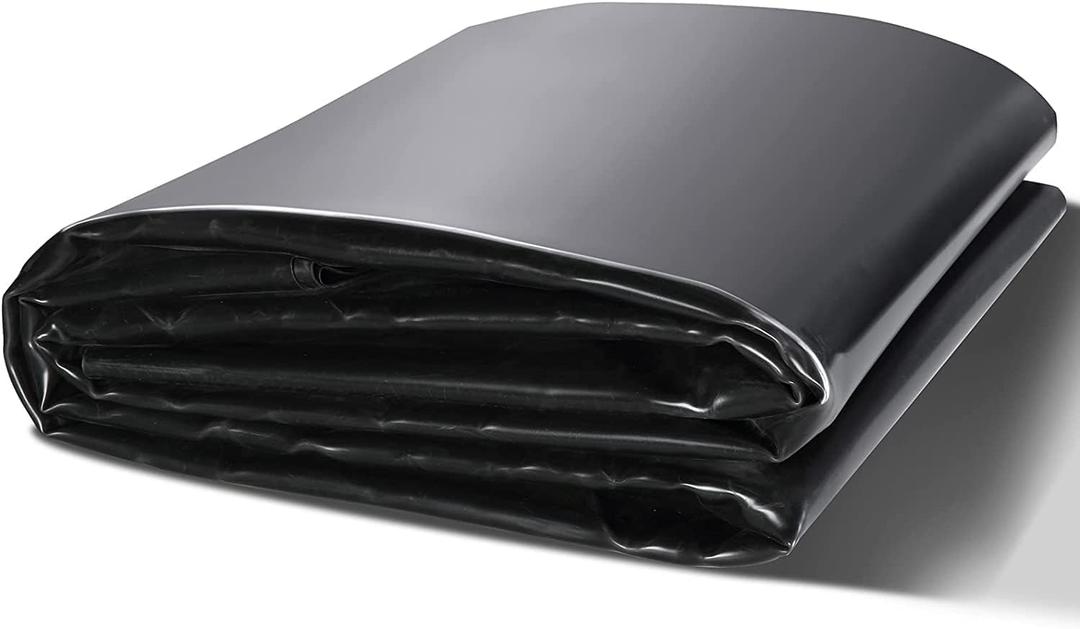 VEVOR 20 x 25 ft Pond Liner, 45 Mil Thickness, Pliable & Durable EPDM Material, Easy Cutting Underlayment for Fish or Koi, Waterfall, Fountains, Water Gardens, Black