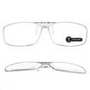 TERAISE Clip On Reading Glasses with Flip Up Function Metal full-Frame Clipped on prescription glasses Designed for myopia Fashion readers for men and women HD lens Portable glasses case(1.5X)