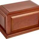 Handcrafted Extra Large Wooden Funeral Cremation Urn Box for Adult Human Ashes up to 320lbs (Coffee)
