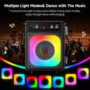 Karaoke Machine, Portable Bluetooth Speaker with 2 Wireless Microphones for Adults & Kids,Karaoke Speaker for Parties and Gatherings, PA System Supports TWS/USB/TF/REC/AUX and TV Connected (Black)